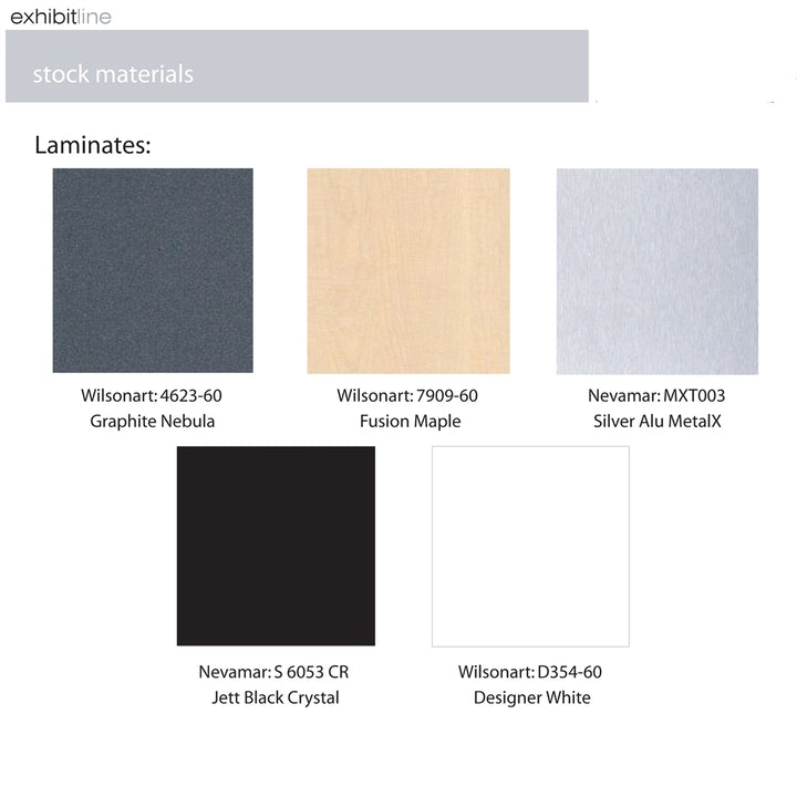 Exhibit Line Display - No Canopy with Counters