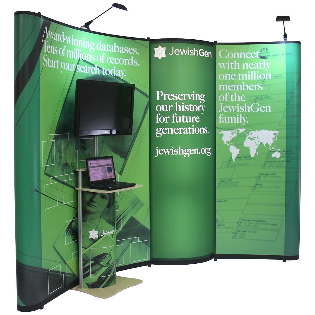 Value 10 ft Pop-Up with Bubble Panel & Monitor Stand