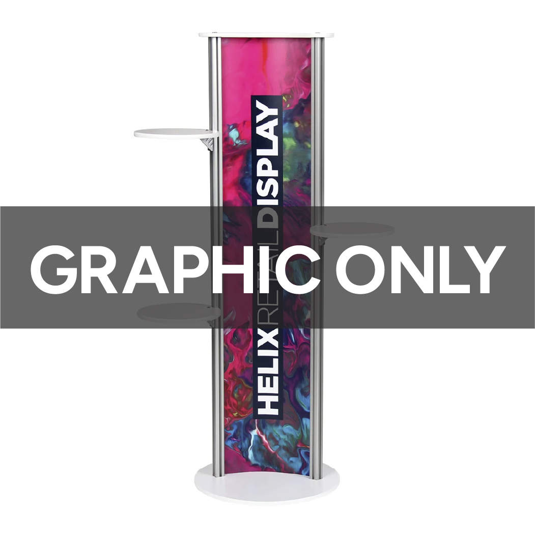 Circle Helix Retail Display Replacement Graphic