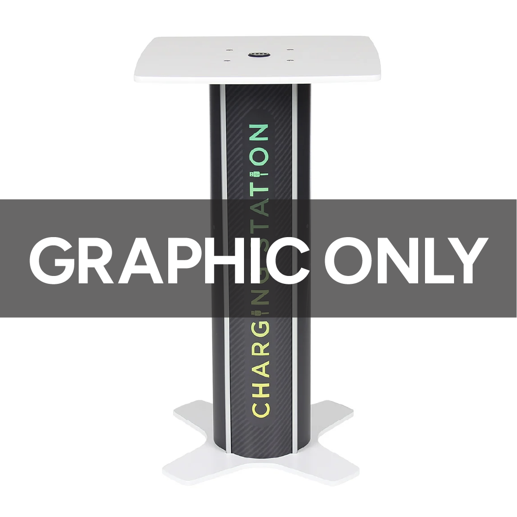 Square Twist Bar Table Charging Station Replacement Graphic (Includes 4 Graphic Panels)