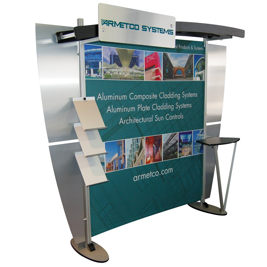 Exhibit Line Display - Literature Shelves and V-Counter