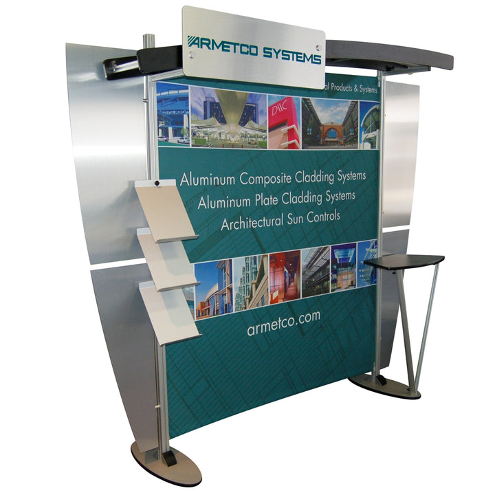 Exhibit Line Display - Literature Shelves and V-Counter