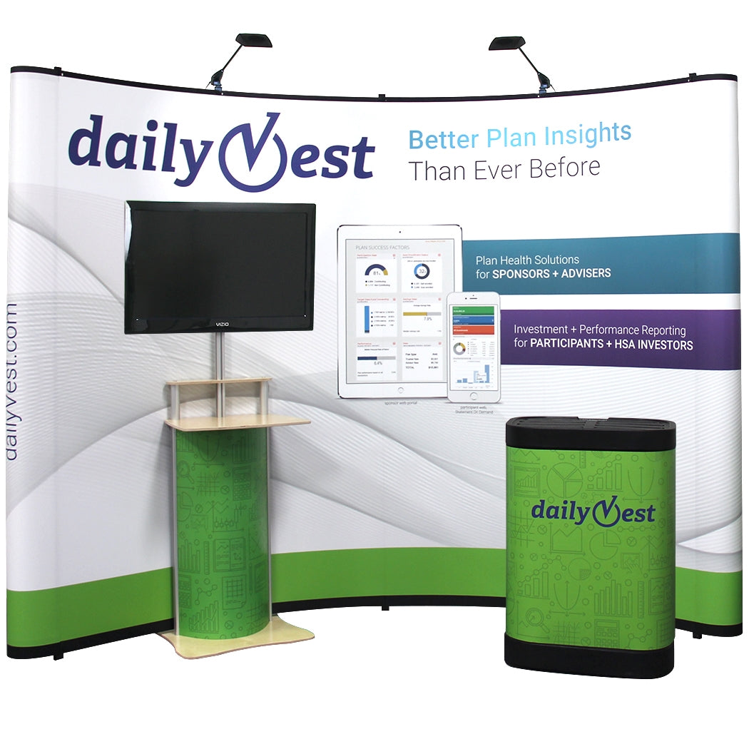 Value 10 ft Pop-Up with Monitor Stand