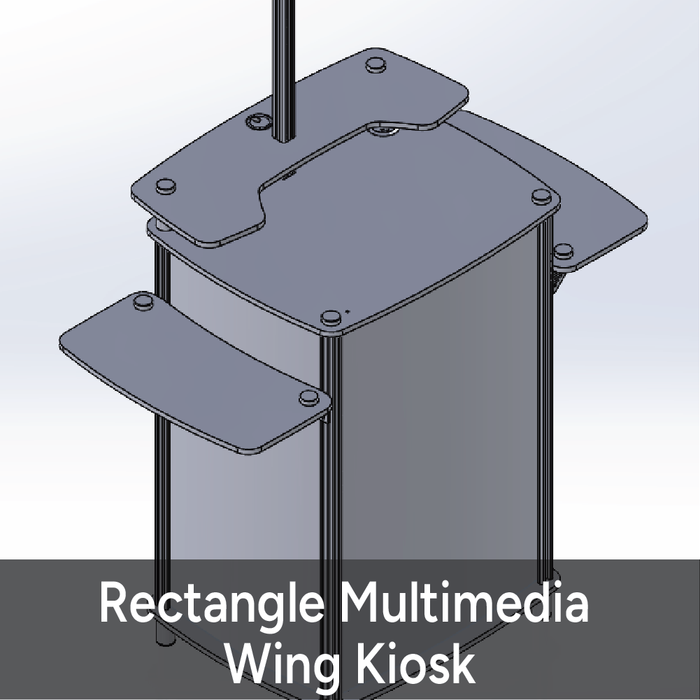 Rectangle MultiMedia Wing Kiosk