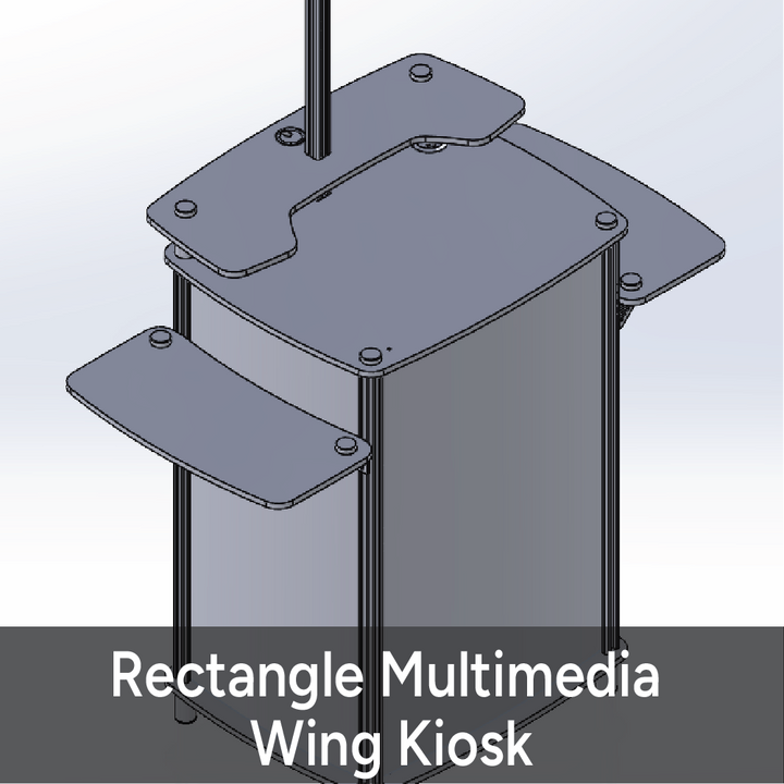 Rectangle MultiMedia Wing Kiosk