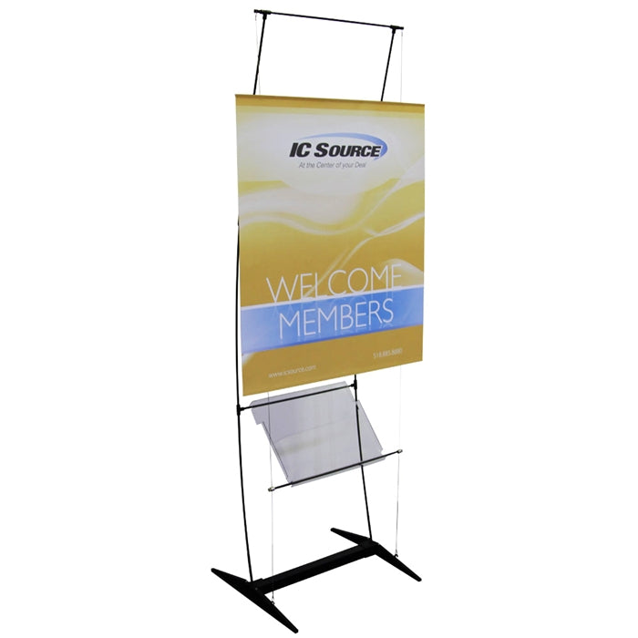 Penguin Banner Stand with Brochure Shelf