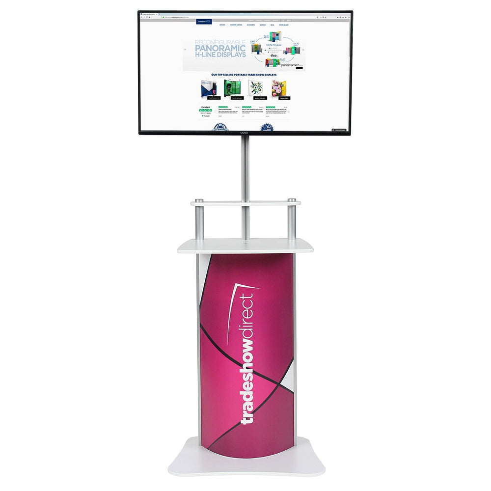 Twist Monitor Stand With Keyboard Shelf
