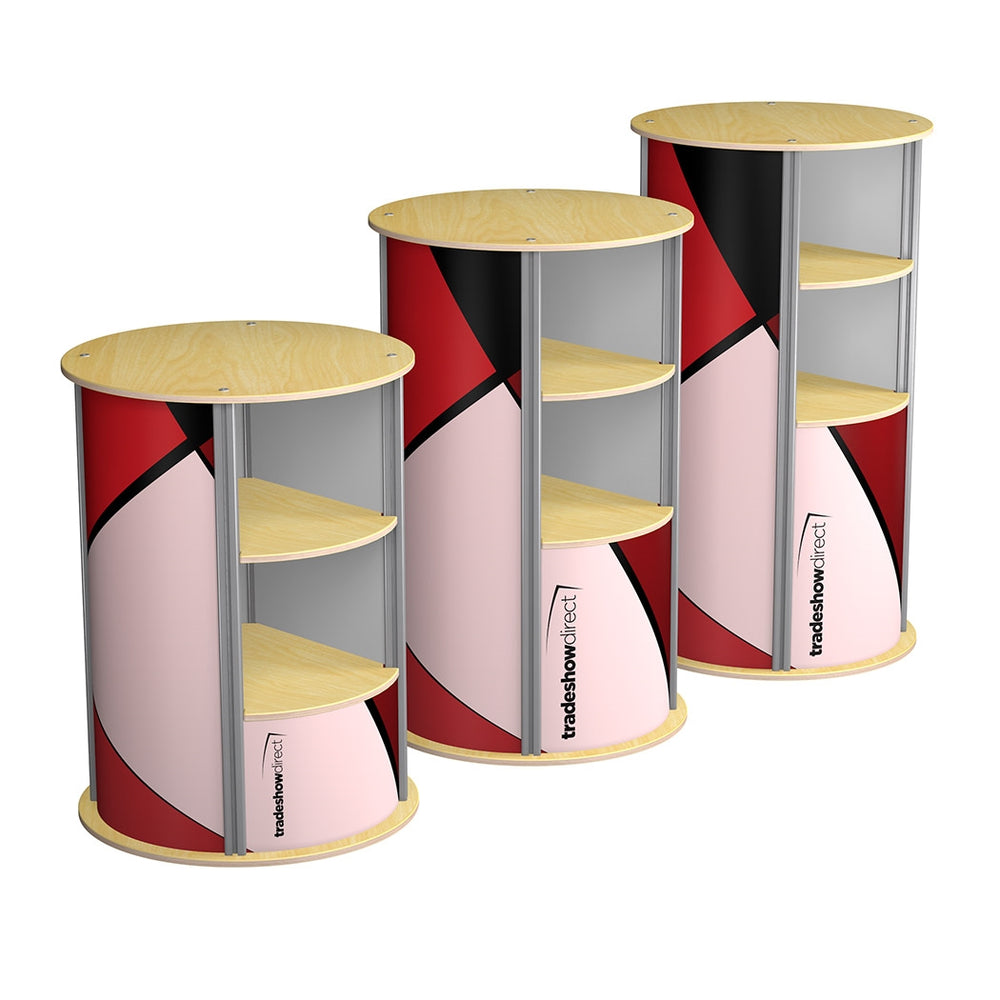 2-Up Large Circle Twist Pedestal