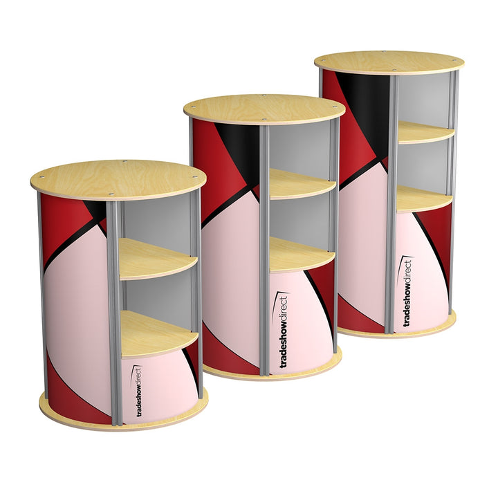 2-Up Large Circle Twist Pedestal
