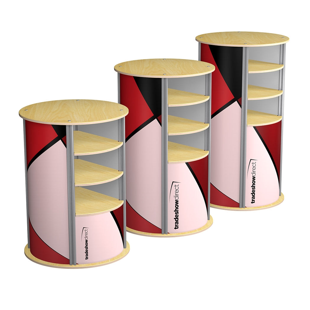 3-Up Large Circle Twist Pedestal