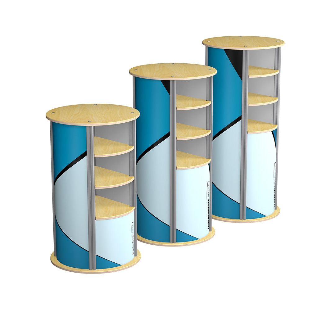 3-Up Medium Circle Twist Pedestal