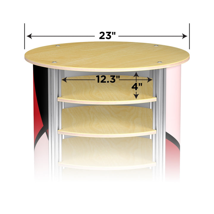 4-Up Large Circle Twist Pedestal