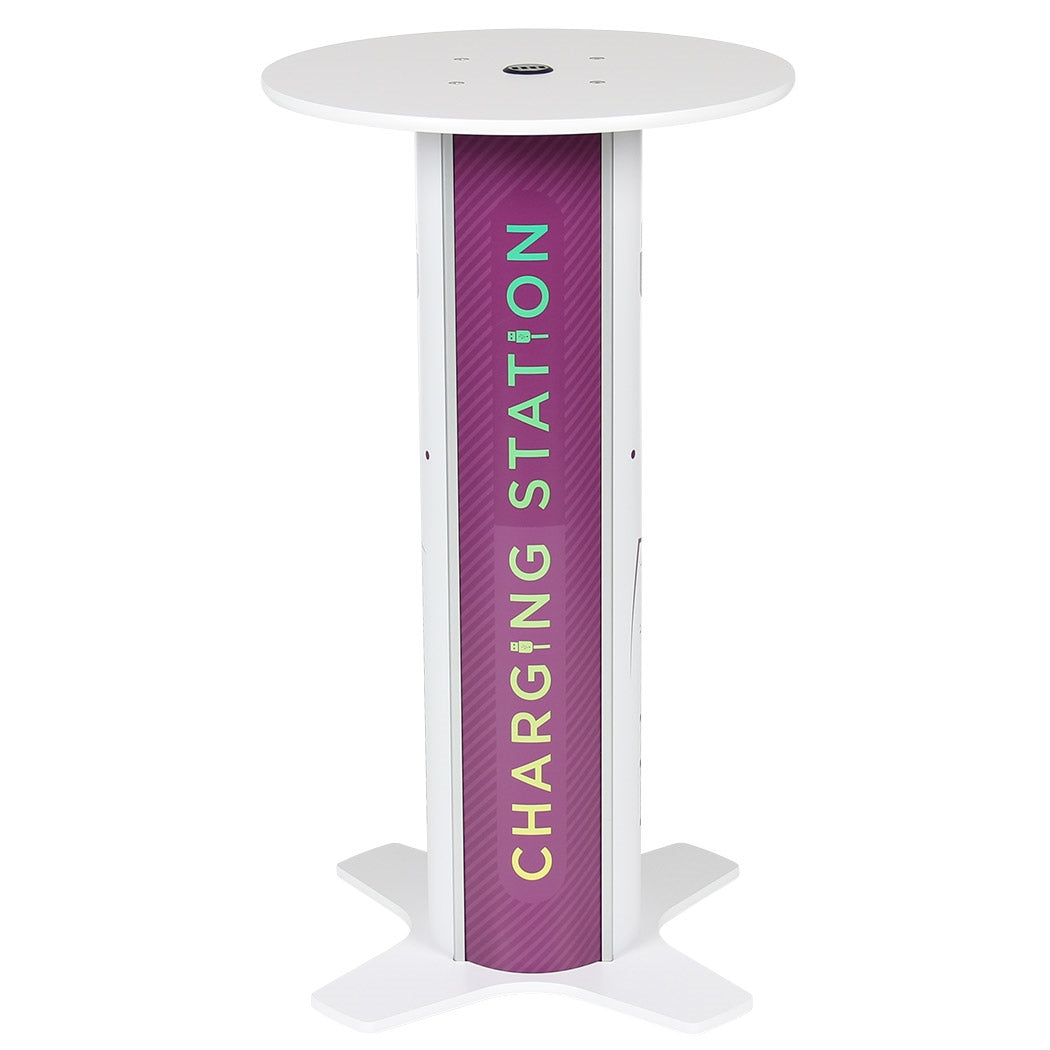 Round Twist Bar Table Charging Station