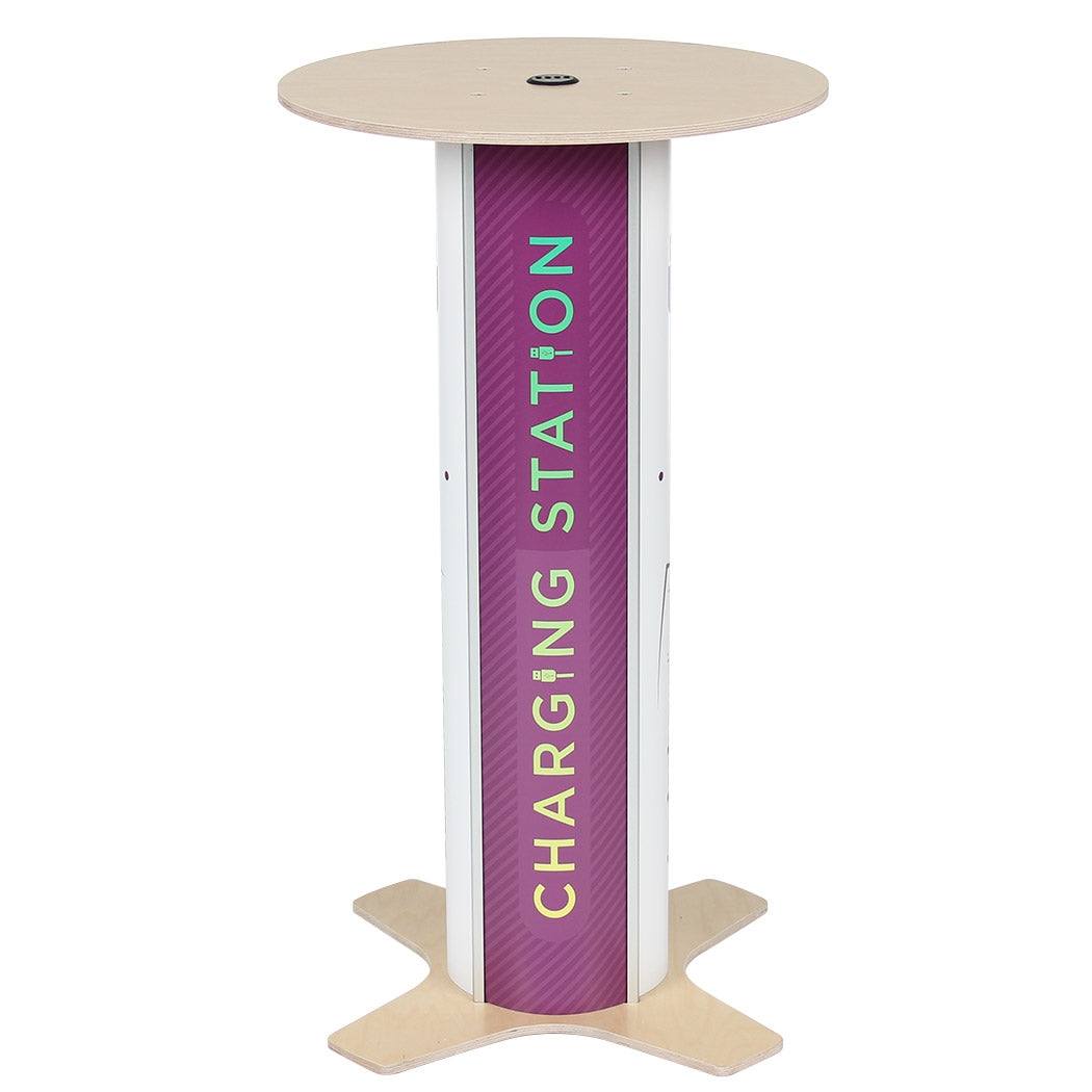 Round Twist Bar Table Charging Station