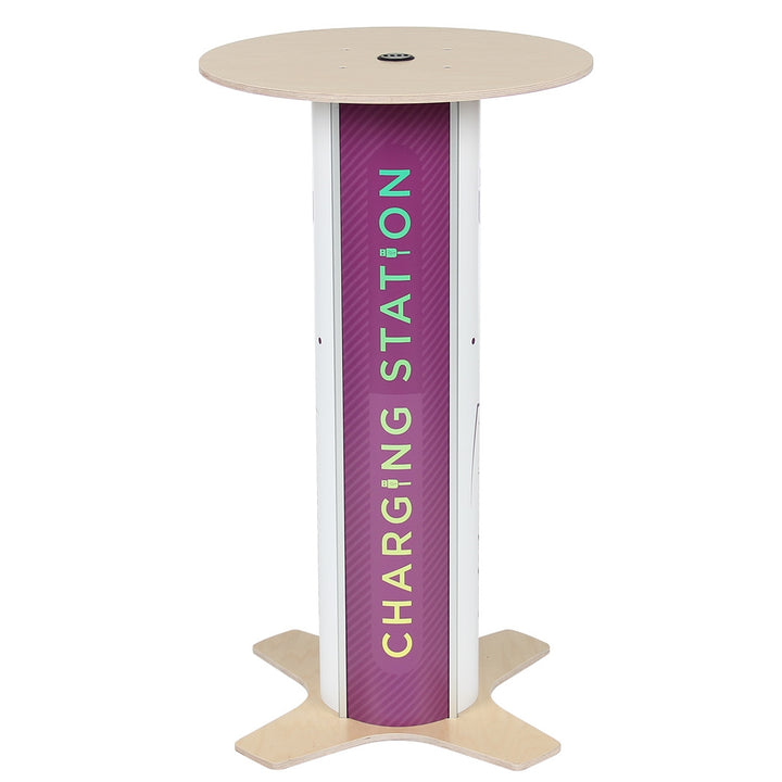 Round Twist Bar Table Charging Station