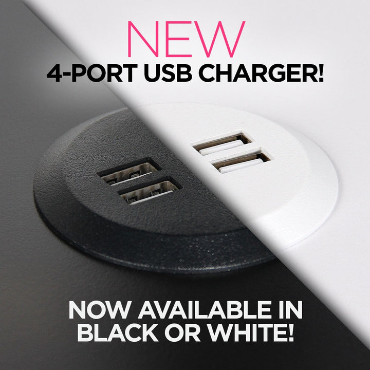 Square Twist Bar Table Charging Station